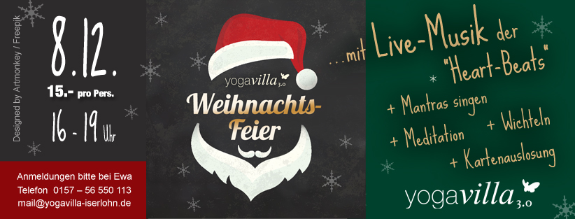 8.12. Weihnachtsfeier der yogavilla