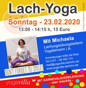 Lach-Yoga, komm und lach mit uns! Gerne in Verkleidung ;-)