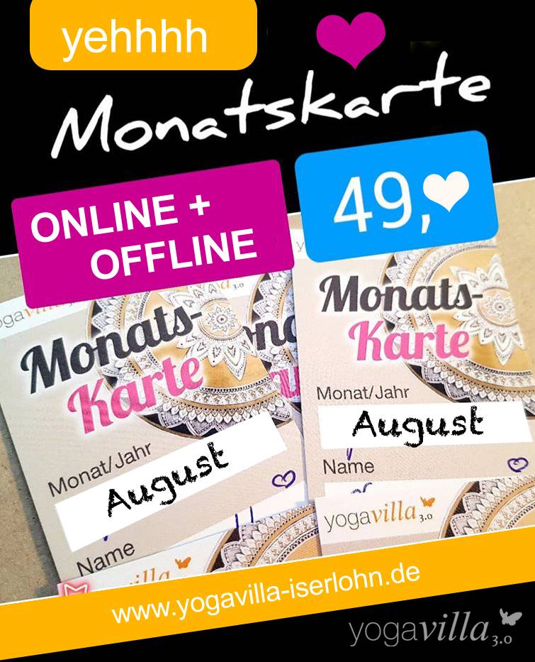 Monatskarte August 2020