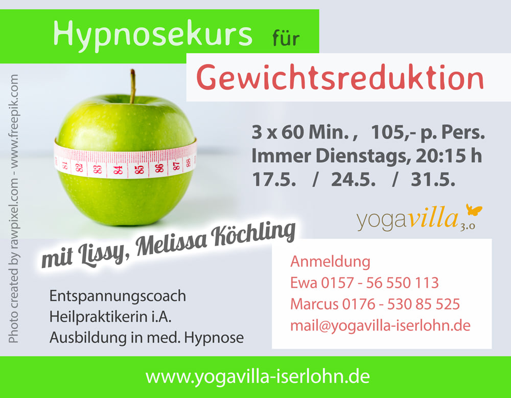 Hypnosekurs für Gewichtsreduktion